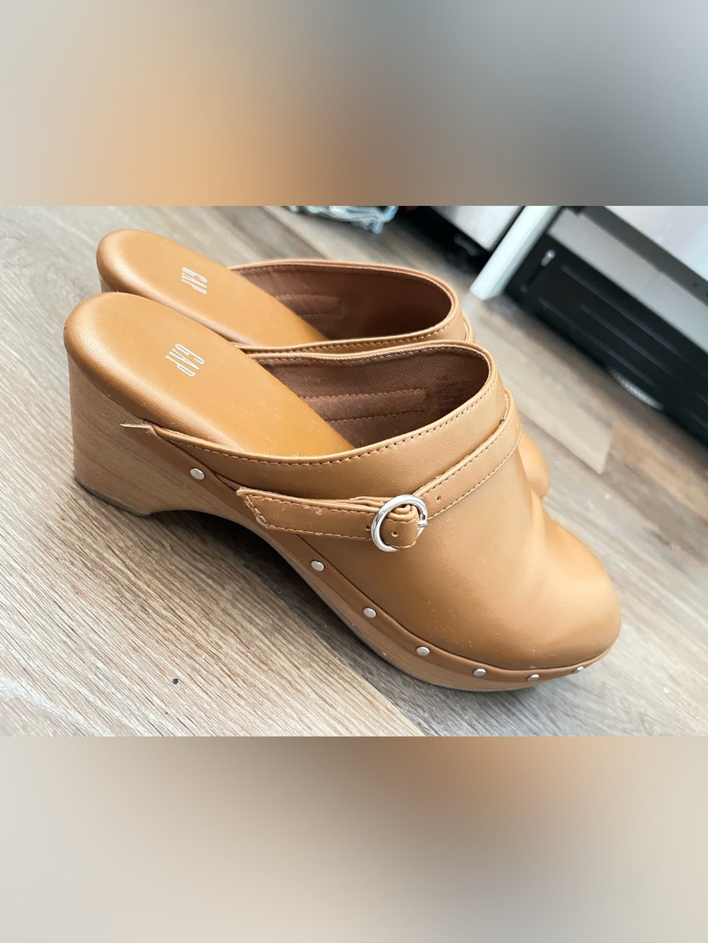 Clog Mules with Silver Studs